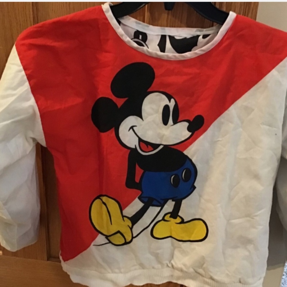 Vintage Mickey Mouse Sweatshirt reversible youth large
